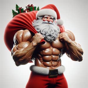 Muscular Santa Claus: Surprising Strength Displayed