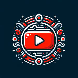 Innovative Video-Sharing Platform Logo Design in Red & White