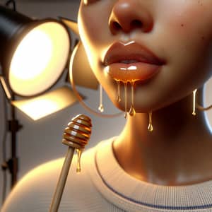 Diverse Descent Woman with Honey Lips - Beauty & Elegance