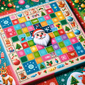 Colorful Children's Board Game with Festive Christmas Design