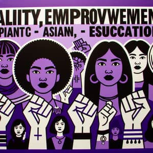 Feminist Poster: Equality, Empowerment, Emancipation