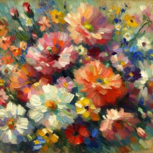 Vibrant Impressionist Floral Art - Fleurs Impressioniste