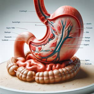 Detailed Human Stomach Anatomy Model | Organ Structure Visualization