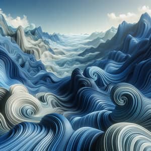 Abstract Ocean Waves: Calming & Serene Artwork