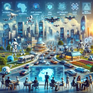 AI Trends 2024: Futuristic Cityscape with Advanced Technology