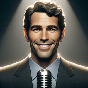 Charming Late-Night Show Host Lookalike with Warm Smile | Website