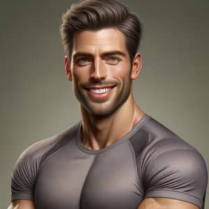 Athletic Man with Chiseled Looks in Stylish Casual Wear | Sports Vibe