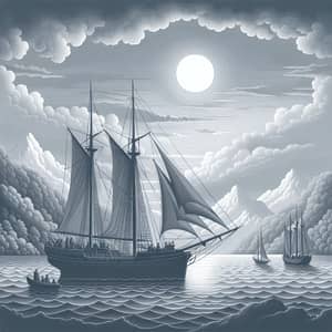 Maritime Grayscale Pattern: Calm and Soothing Art Inspiration