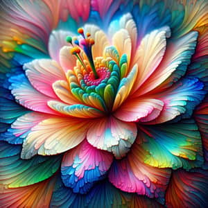 Radiant Colorful Bloom Close-up | Generative AI Artwork