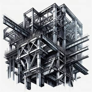 Steel Structure Drawing - Modern Architectural Design