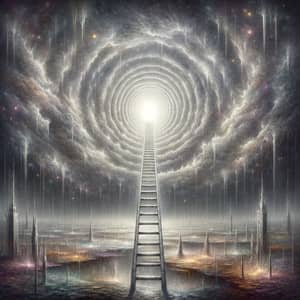 Ethereal Ladder Vanishing into Infinite Void | Supernatural Scene
