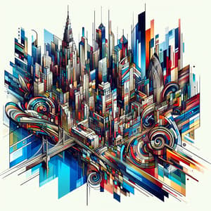 Abstract City Skylines Art | Urban Architectural Wonders