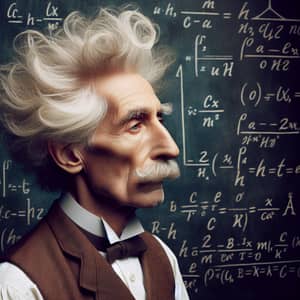 Elderly Physicist Lost in Thought | Vintage-style Portrait