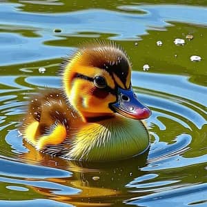 Cute Little Duck Swimming - Adorable Duckling Images