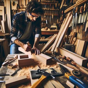 Expert Carpentry Workshop | Skilled Carpenter Crafting Wood