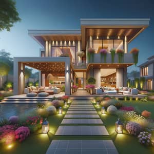 Elegant 4-Bedroom Villa with Manicured Lawns