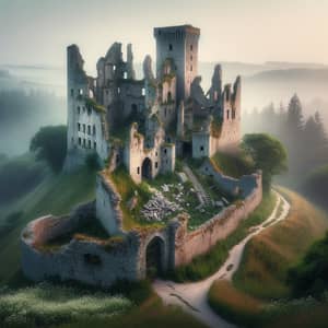 Weather-Beaten Castle on Hill | Mystery & Grandeur