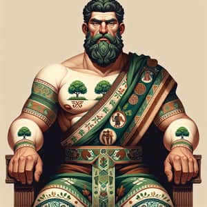 Earthy Strong Male Emperor | Power and Command Representation