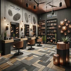 Stylish Hair Salon Design 'KROPKA' with Modern Dot Theme
