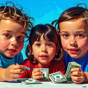 Realistic Money Illustrations for Kids | Colorful Educational Art