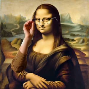 Optician's Artistic Interpretation of Classic Painting with Glasses
