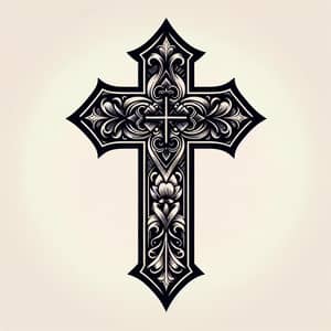 Intricate Cross Tattoo Design for Spiritual Strength