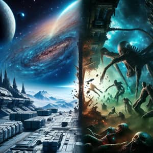 Sci-Fi Crossover Scene | Intergalactic Video Game Universe Clash
