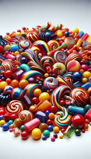 Colorful Candies Display | Vibrant & Dynamic Freeze Frame