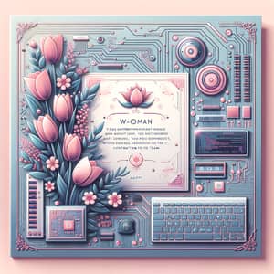 Tech-themed Women's Day Greeting Card for IT Professional