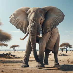 Majestic African Elephant in Savanna | Wildlife Photography