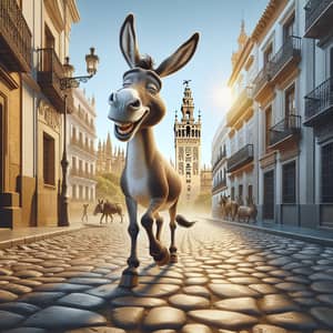 Donkey Strolling Through Historic Seville Streets | Giralda & Torre del Oro