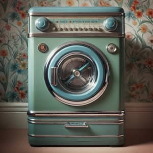 Vintage Sea-Green Washing Machine with Rotary Dial | Domestic Charm