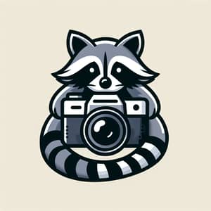 Creative Raccoon Camera Logo Design