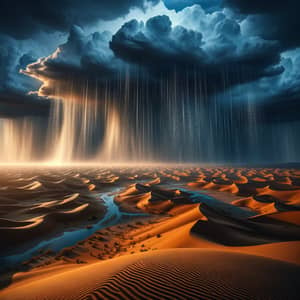 Rare Phenomenon: Desert Soaked by Pouring Rain
