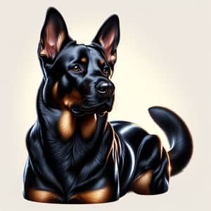 Shiny Black Alsatian Dog - Intelligent and Loyal Breed