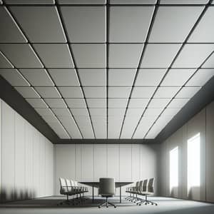 Professional Office Meeting Room | Grid Pattern Ceiling Tiles