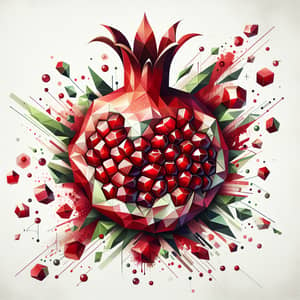 Abstract Pomegranate Art | Modern Geometric Composition