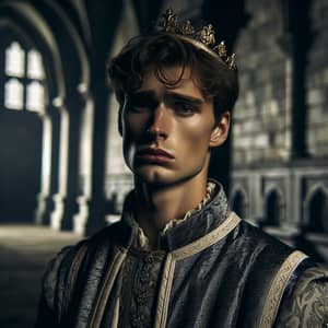 Melancholic Prince in Empty Castle Hall | Royal Sorrow