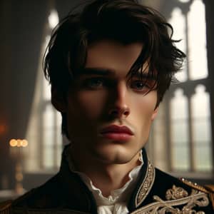 Melancholic Young Adult Prince in Royal Attire | Sorrowful Prince