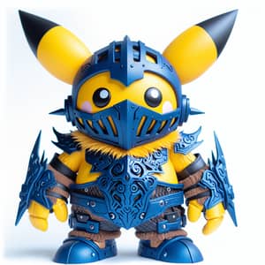 Yellow Creature in Intricate Blue Outfit - Character with Icy Powers