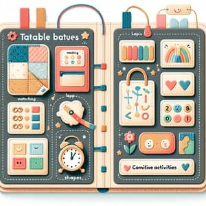 Versatile and Interactive Busy Book Template with Tactile and Cognitive Activities