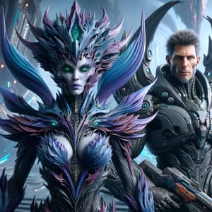 Queen of Blades Sarah Kerrigan and Jim Raynor in Starcraft 2
