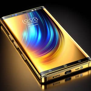 Gold Smartphone with Large Vibrant Screen - Luxury Phone De Oro