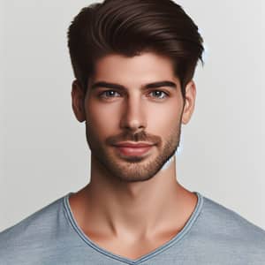 Handsome Young Caucasian Man with Dark Hair | Stunning Portrayal