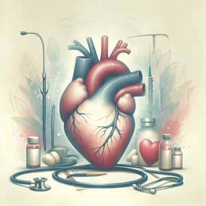Symbolic Heart Disease Illustration | Medical Scene Artwork
