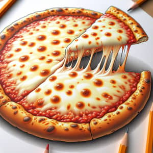 Realistic Cheese Pizza Image | Crispy Crust, Rich Tomato Sauce, Melting Mozzarella