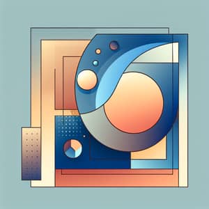 Minimalistic Digital Art with Harmonious Colors | Abstract Shapes