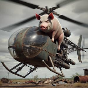 Angry Pig on Minicopter: Rust Video Game Experience