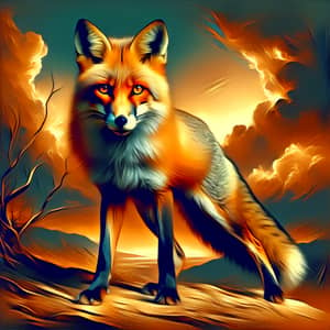 Intense and Defiant Fox | Challenging Stylization