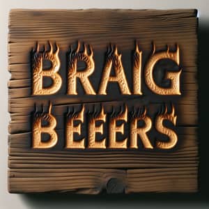 Bragi Beers Wooden Plaque | Vintage Rustic Inscription